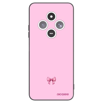Picasee Μαύρη θήκη σιλικόνης για Xiaomi Redmi 14C - Blush bow