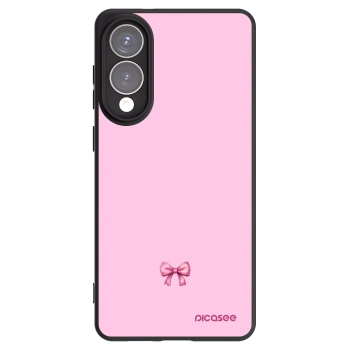 Picasee Μαύρη θήκη σιλικόνης για Samsung Galaxy S25 Edge 5G - Blush bow