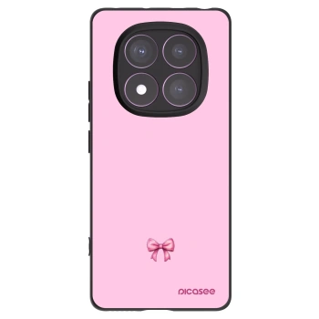 Picasee Μαύρη θήκη σιλικόνης για Xiaomi Redmi Note 14 Pro 4G - Blush bow