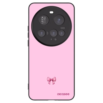 Picasee Μαύρη θήκη σιλικόνης για Xiaomi 15 Ultra - Blush bow