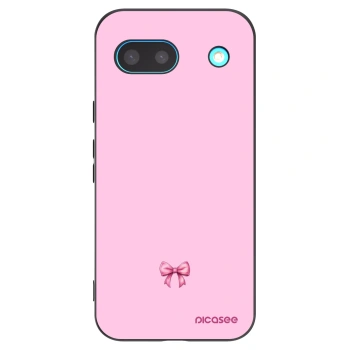 Picasee Μαύρη θήκη σιλικόνης για Google Pixel 8a - Blush bow