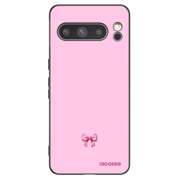 Picasee Μαύρη θήκη σιλικόνης για Google Pixel 8 Pro - Blush bow