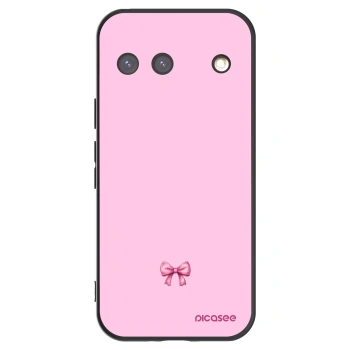 Picasee Μαύρη θήκη σιλικόνης για Google Pixel 9 - Blush bow