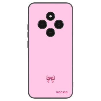 Picasee Μαύρη θήκη σιλικόνης για Xiaomi Poco C75 - Blush bow