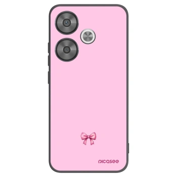 Picasee Μαύρη θήκη σιλικόνης για Xiaomi Poco F6 - Blush bow