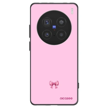 Picasee Μαύρη θήκη σιλικόνης για Vivo X200 Pro - Blush bow