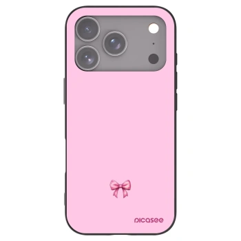 Picasee Μαύρη θήκη σιλικόνης για Apple iPhone 17 Pro - Blush bow