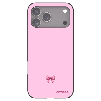 Picasee Μαύρη θήκη σιλικόνης για Apple iPhone 17 Pro Max - Blush bow
