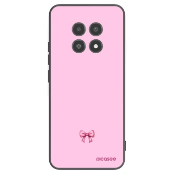 Picasee Μαύρη θήκη σιλικόνης για Realme 12X - Blush bow