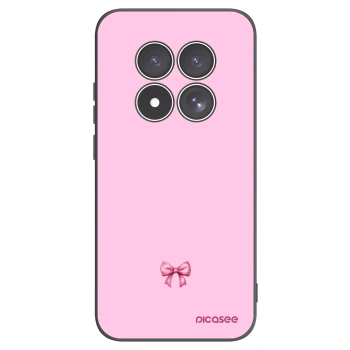 Picasee Μαύρη θήκη σιλικόνης για Xiaomi Redmi Note 15 Pro 4G - Blush bow