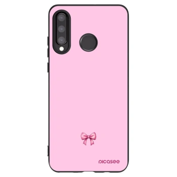 Picasee Μαύρη θήκη σιλικόνης για Huawei P30 Lite - Blush bow