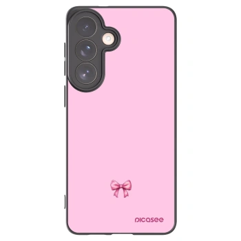 Picasee Μαύρη θήκη σιλικόνης για Samsung Galaxy S26+ - Blush bow