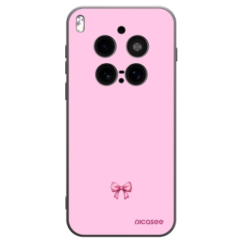 Picasee Μαύρη θήκη σιλικόνης για Vivo X300 Pro - Blush bow