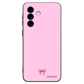 Picasee Μαύρη θήκη σιλικόνης για Samsung Galaxy A57 5G - Blush bow
