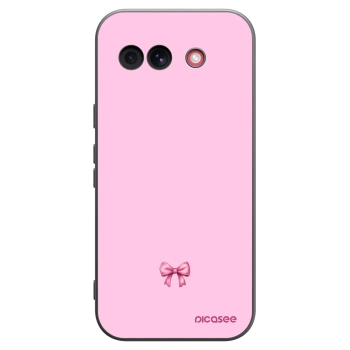 Picasee Μαύρη θήκη σιλικόνης για Google Pixel 10a - Blush bow