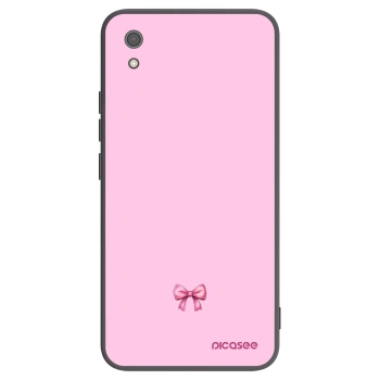 Picasee Μαύρη θήκη σιλικόνης για Xiaomi Redmi 7A - Blush bow