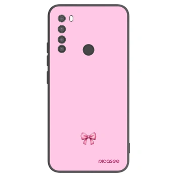 Picasee Μαύρη θήκη σιλικόνης για Xiaomi Redmi Note 8 - Blush bow