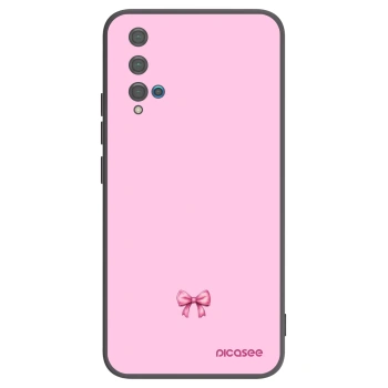Picasee Μαύρη θήκη σιλικόνης για Huawei Nova 5T - Blush bow