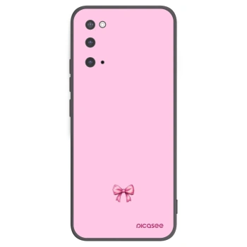 Picasee Μαύρη θήκη σιλικόνης για Samsung Galaxy S20 G980F - Blush bow