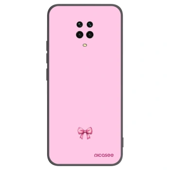 Picasee Μαύρη θήκη σιλικόνης για Xiaomi Redmi Note 9 Pro - Blush bow