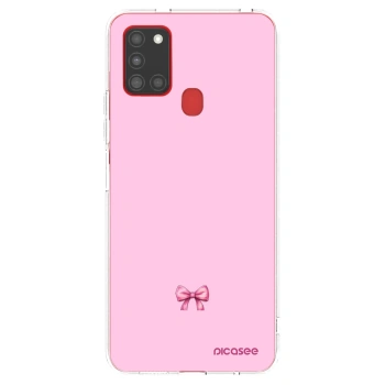 Picasee διαφανής θήκη σιλικόνης Samsung Galaxy A21s - Blush bow