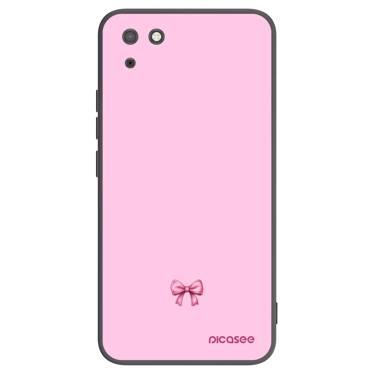Picasee Μαύρη θήκη σιλικόνης για Huawei Y5P - Blush bow