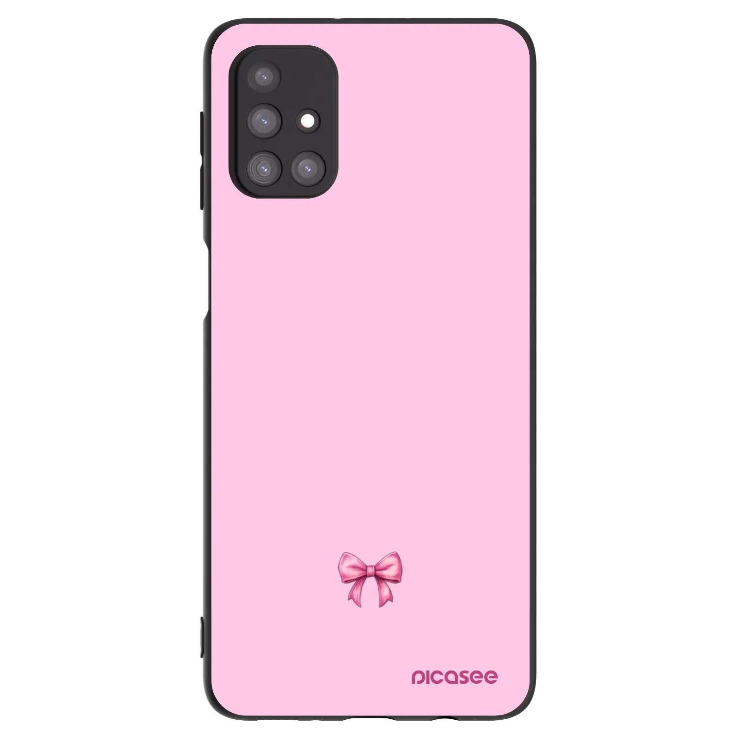 Picasee Μαύρη θήκη σιλικόνης για Samsung Galaxy M31s - Blush bow
