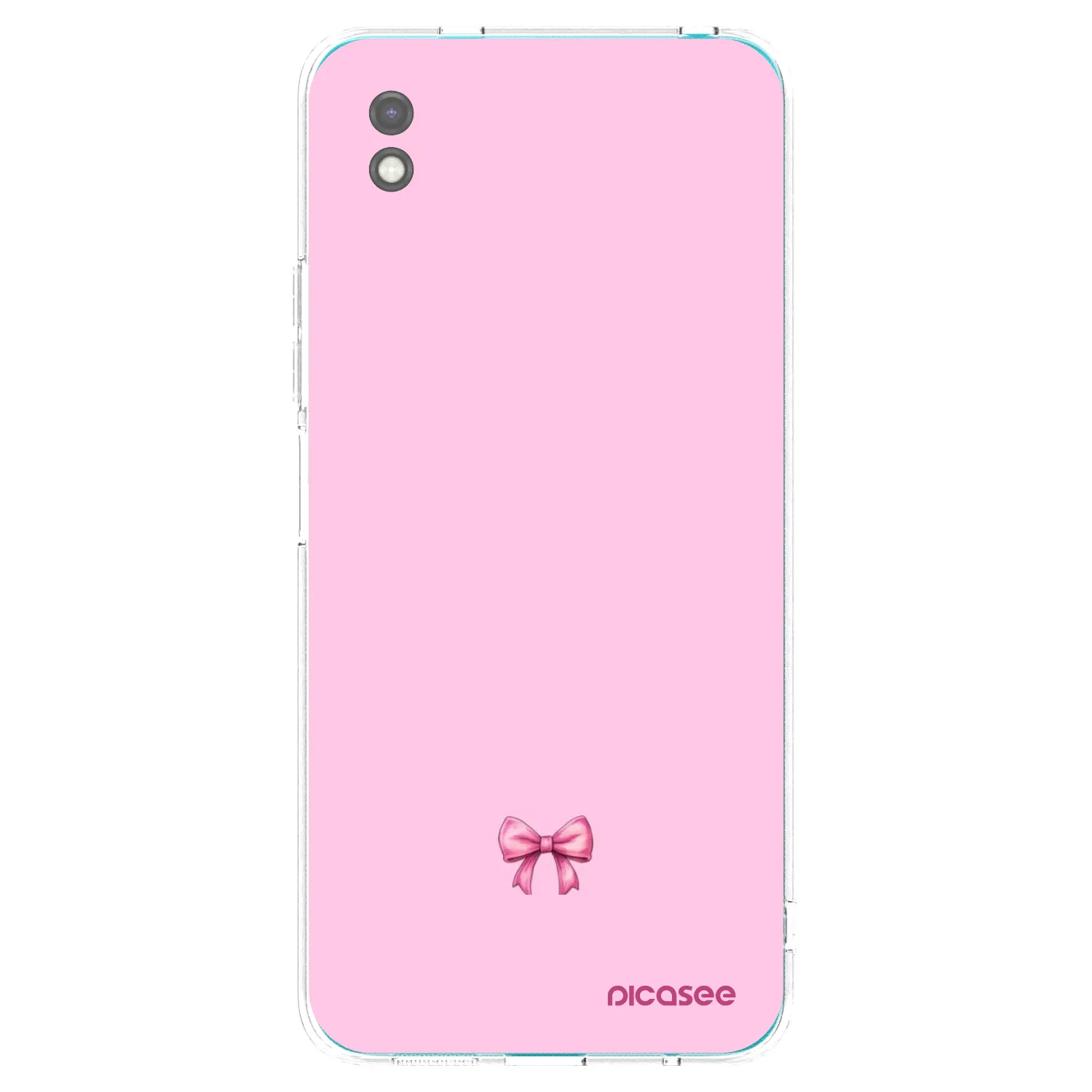 Picasee Μαύρη θήκη σιλικόνης για Xiaomi Redmi 9A - Blush bow