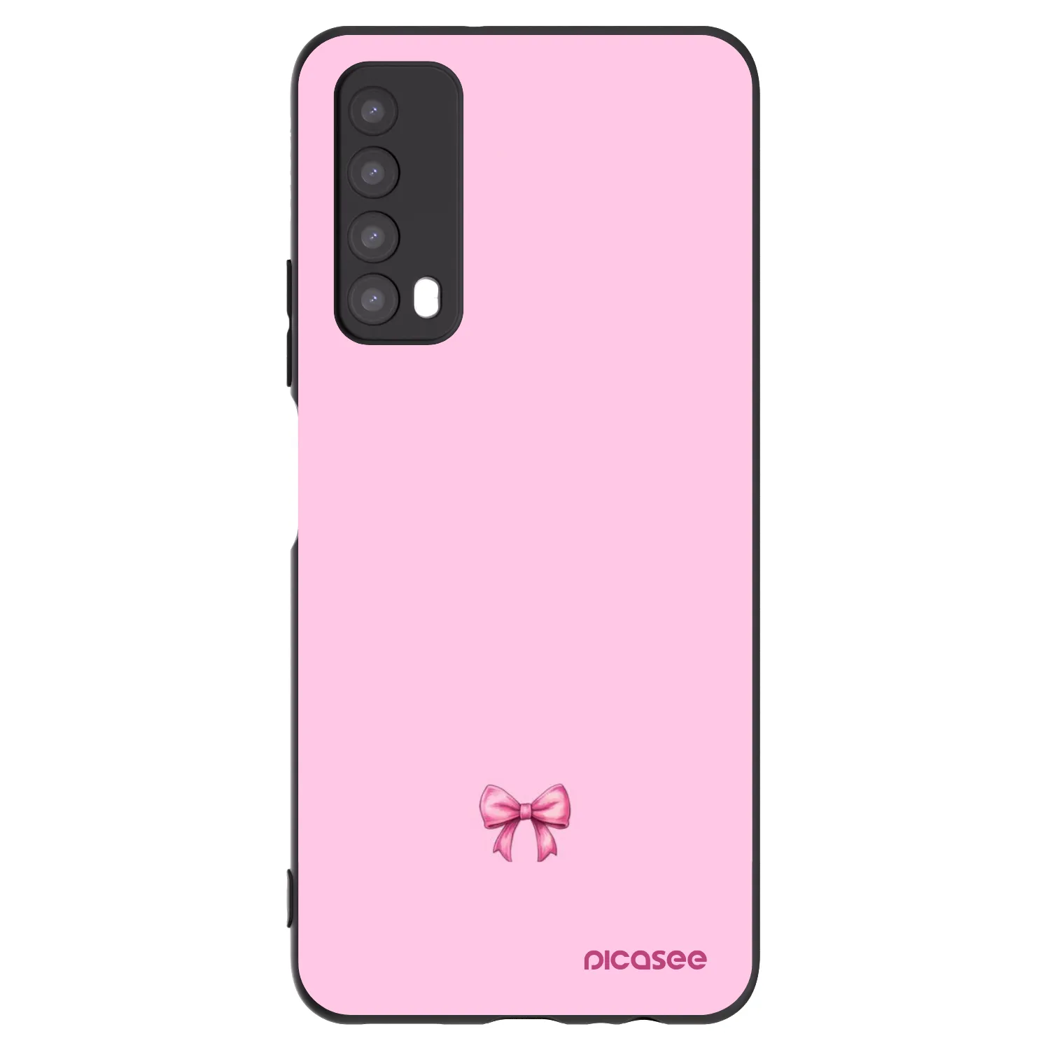 Picasee Μαύρη θήκη σιλικόνης για Huawei P Smart 2021 - Blush bow