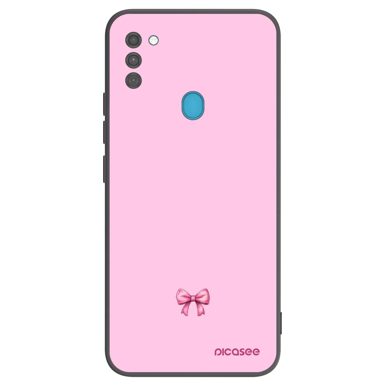 Picasee Μαύρη θήκη σιλικόνης για Samsung Galaxy M11 - Blush bow
