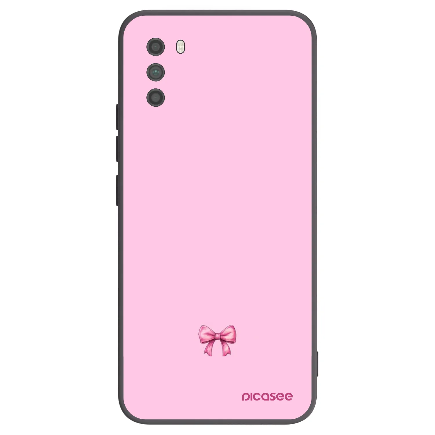 Picasee Μαύρη θήκη σιλικόνης για Xiaomi Poco M3 - Blush bow