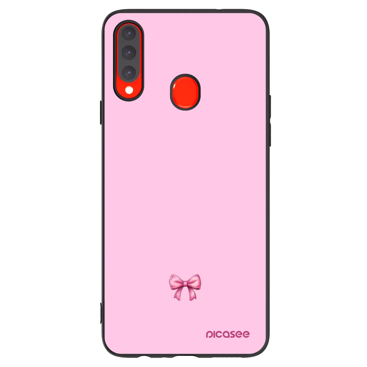 Picasee Μαύρη θήκη σιλικόνης για Samsung Galaxy A20s - Blush bow