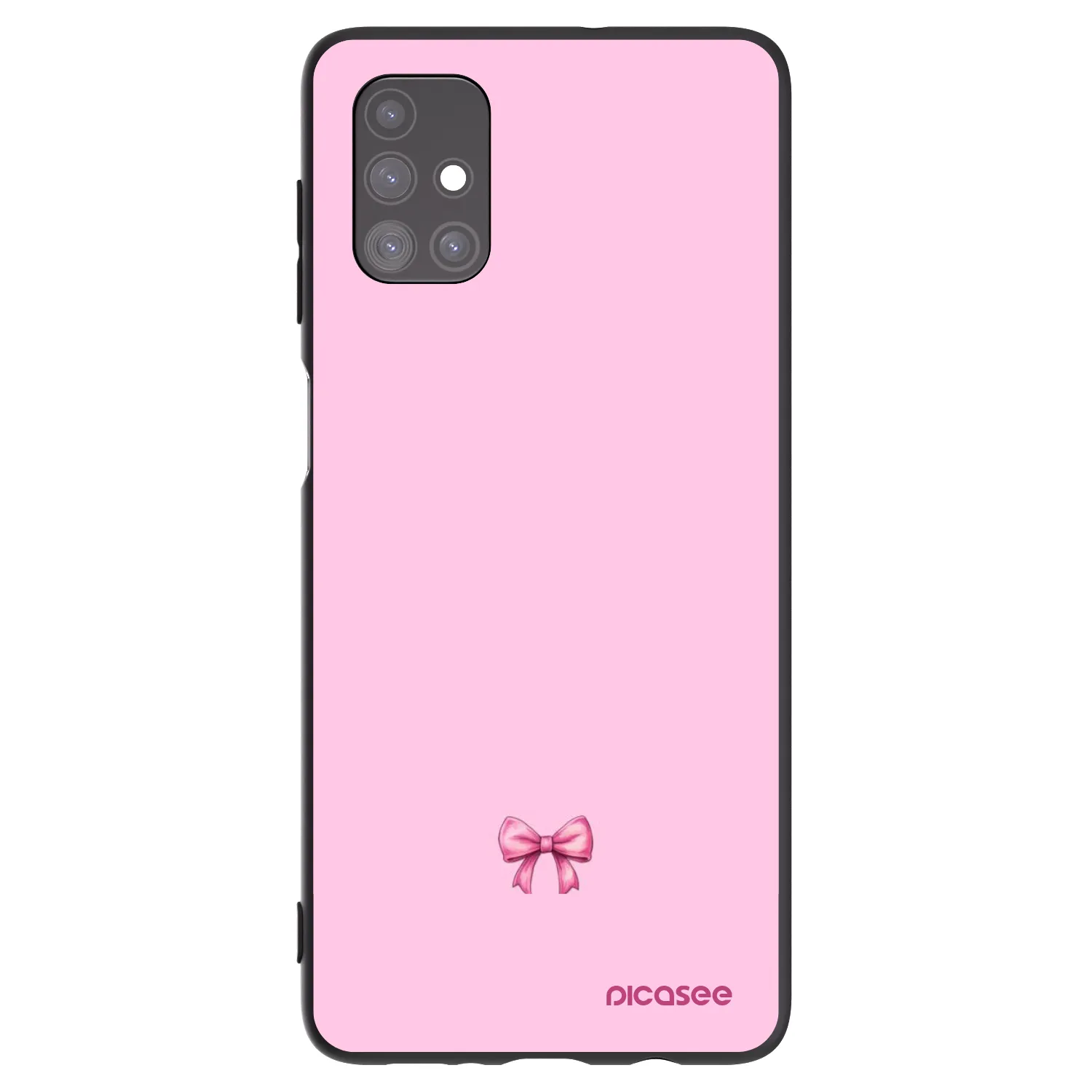 Picasee Μαύρη θήκη σιλικόνης για Samsung Galaxy M51 M515F - Blush bow