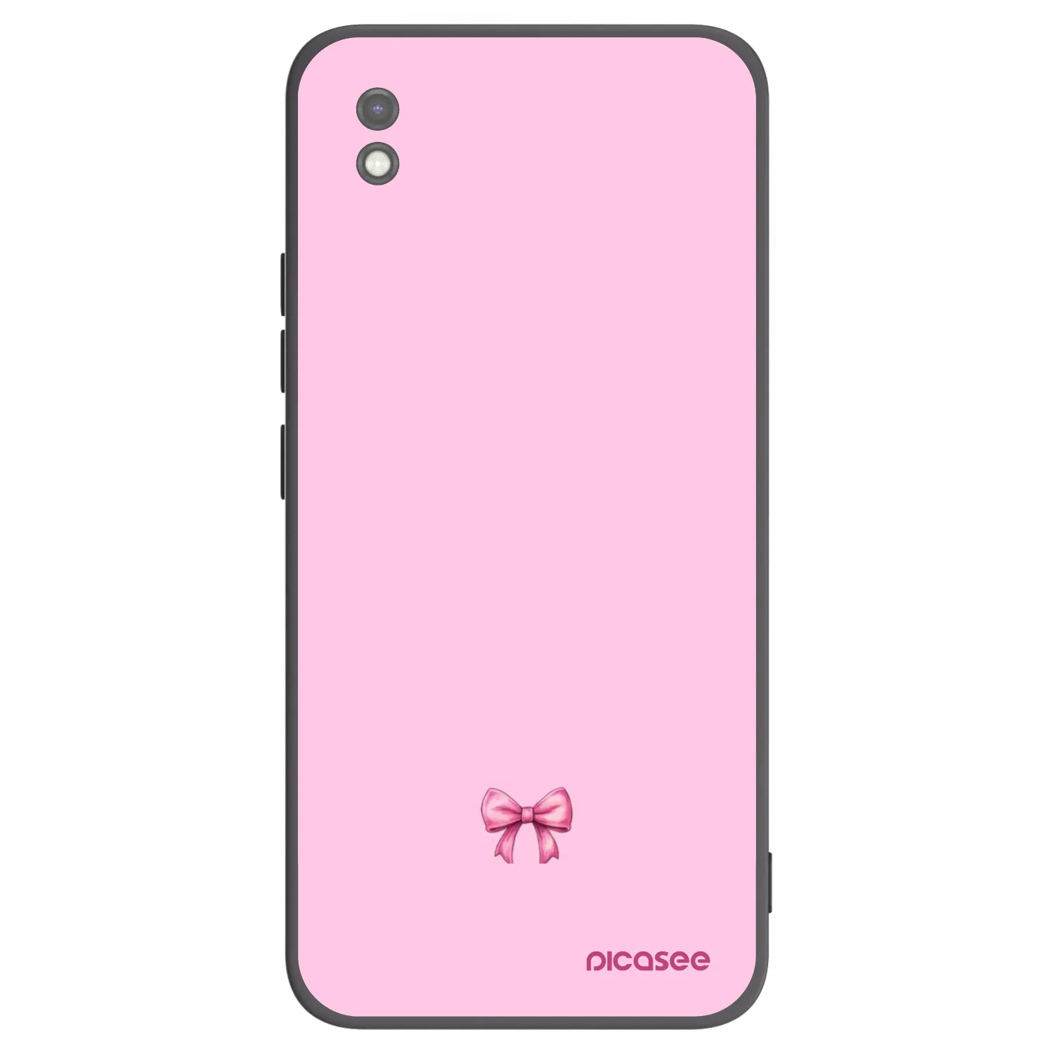 Picasee Μαύρη θήκη σιλικόνης για Xiaomi Redmi 9AT - Blush bow