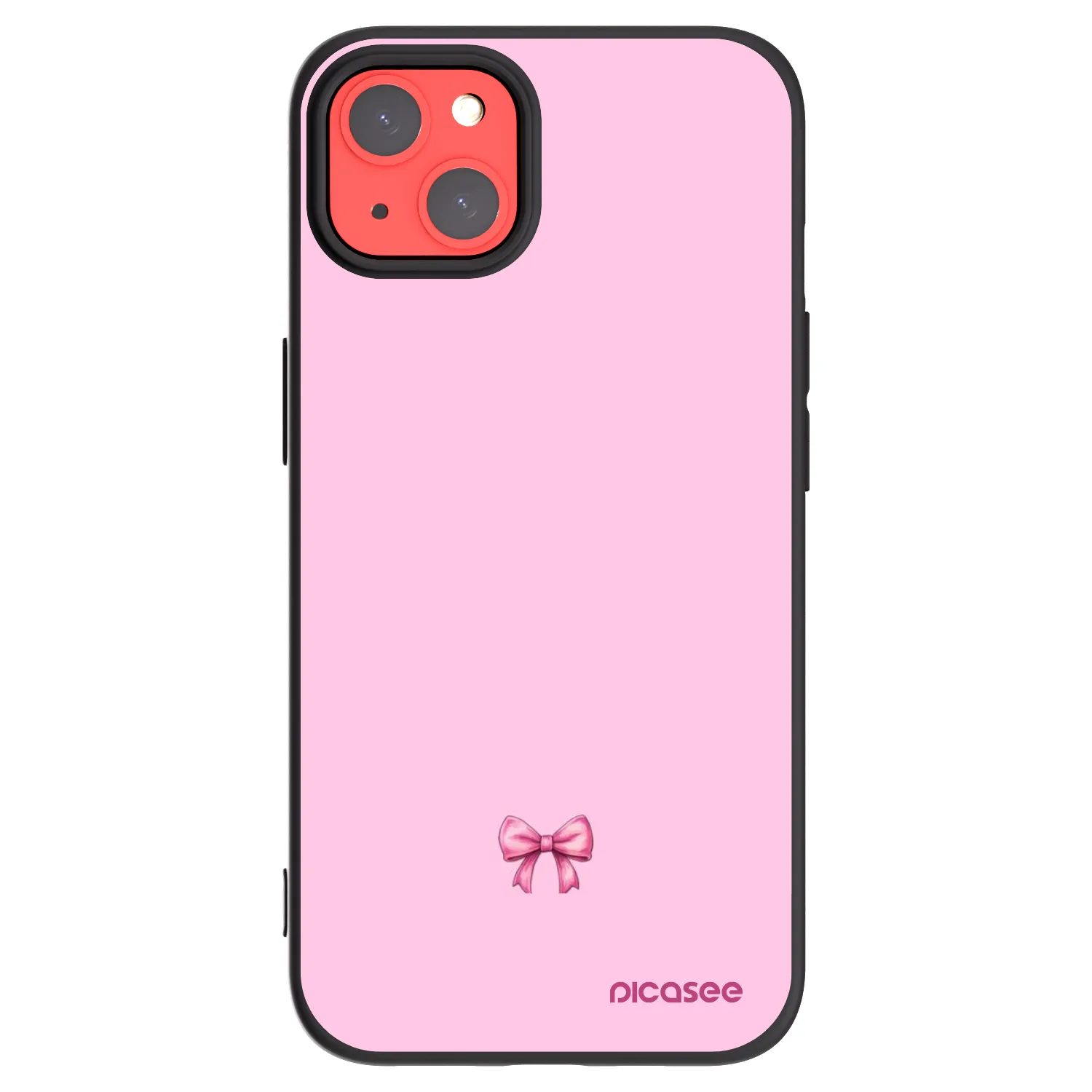 Picasee Μαύρη θήκη σιλικόνης για Apple iPhone 13 - Blush bow