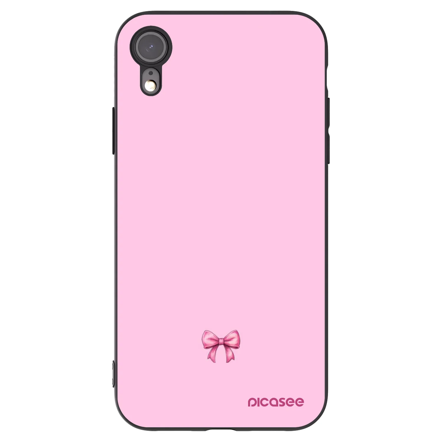 Picasee Μαύρη θήκη σιλικόνης για Apple iPhone 6 Plus/6S Plus - Blush bow