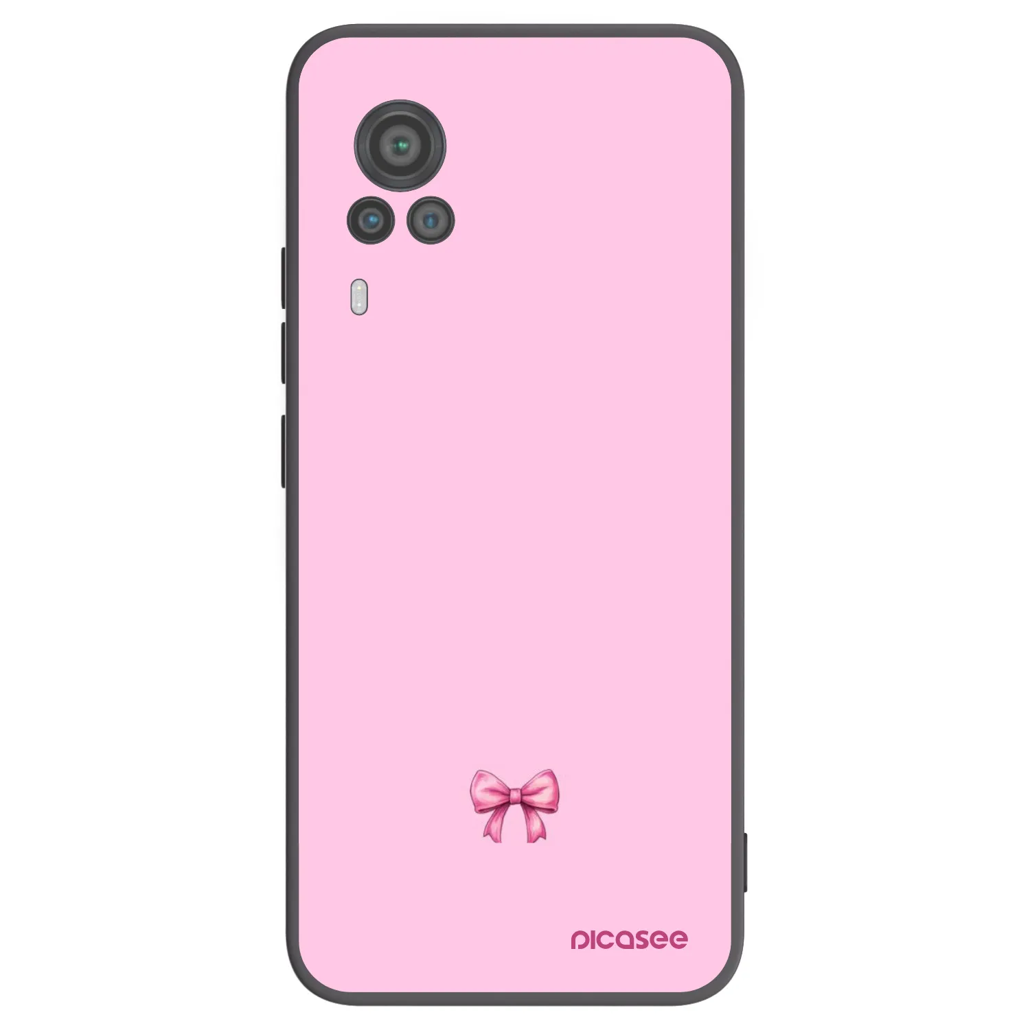 Picasee Μαύρη θήκη σιλικόνης για Vivo X60 Pro 5G - Blush bow