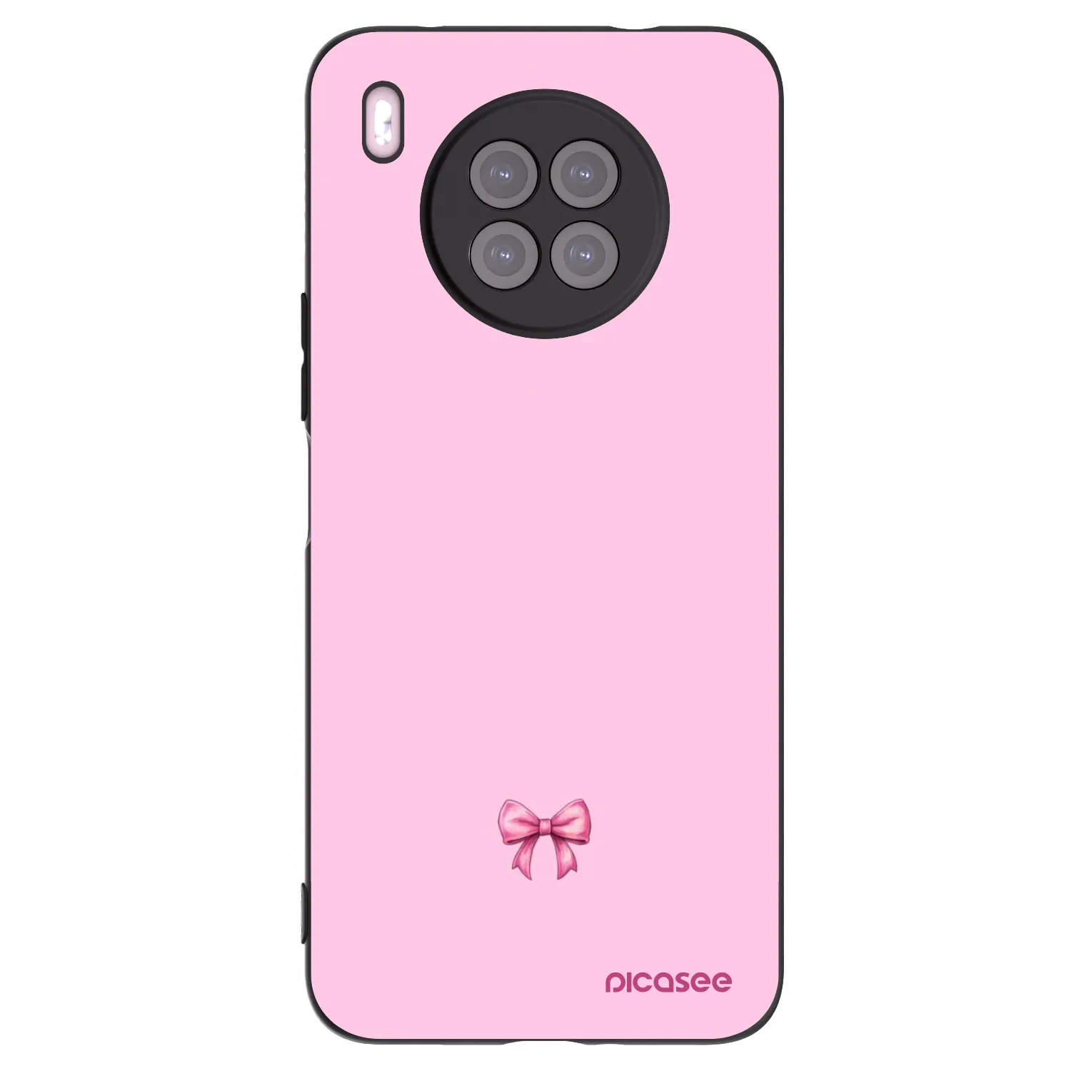 Picasee Μαύρη θήκη σιλικόνης για Huawei Nova 8i - Blush bow