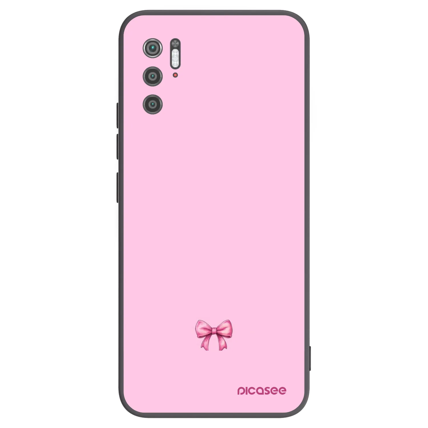 Picasee Μαύρη θήκη σιλικόνης για Xiaomi Poco M3 Pro 5G - Blush bow