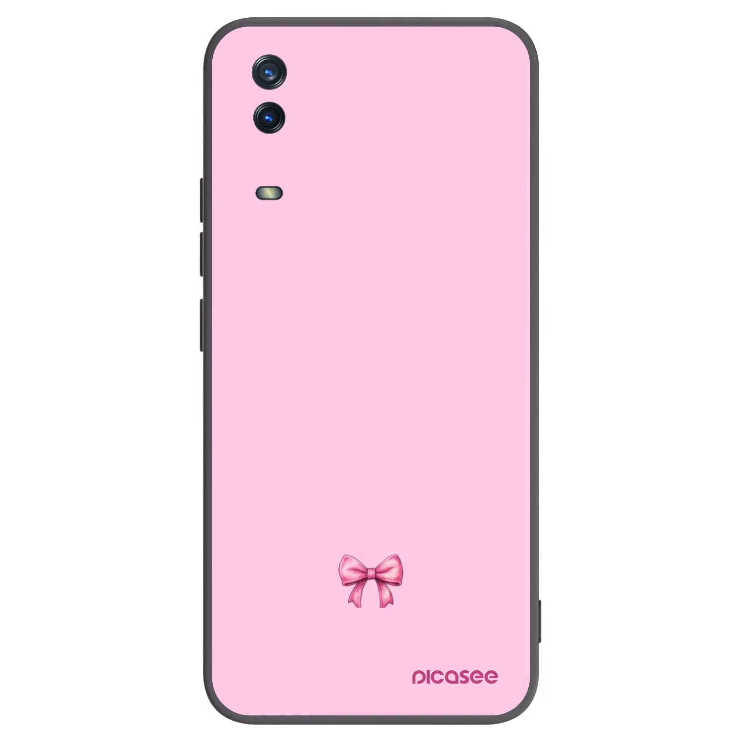 Picasee Μαύρη θήκη σιλικόνης για Vivo Y11s - Blush bow
