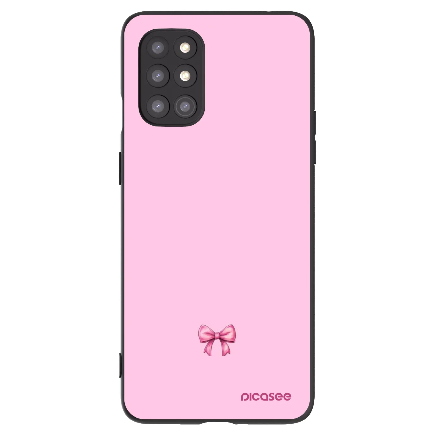 Picasee Μαύρη θήκη σιλικόνης για OnePlus 8T - Blush bow