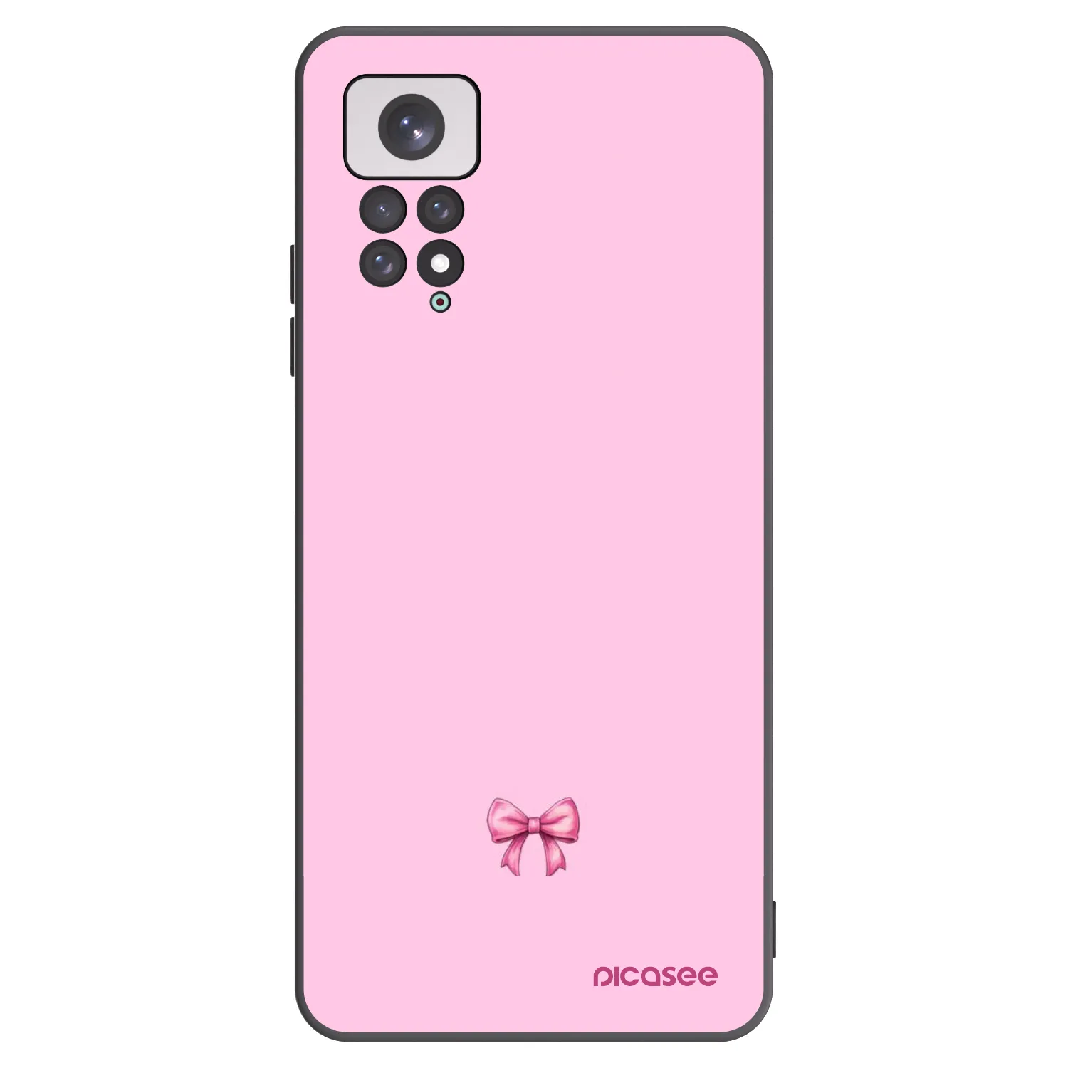 Picasee Μαύρη θήκη σιλικόνης για Xiaomi Redmi Note 11 - Blush bow
