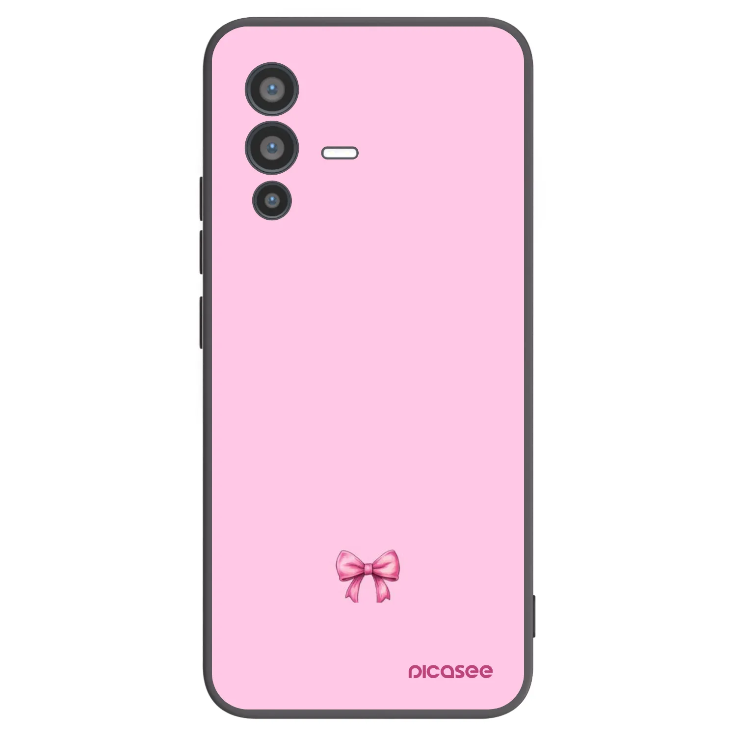 Picasee Μαύρη θήκη σιλικόνης για Vivo V23 5G - Blush bow