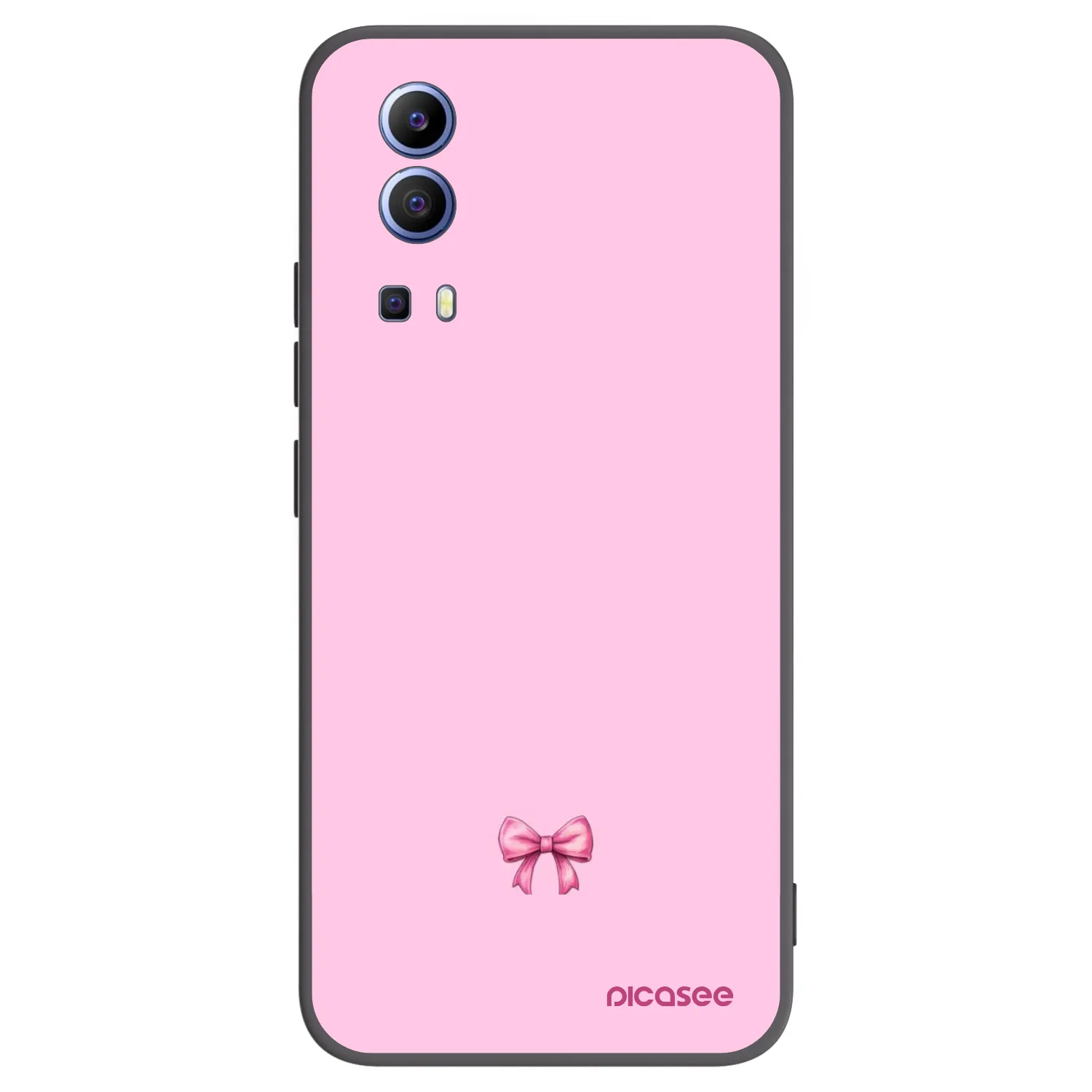 Picasee Μαύρη θήκη σιλικόνης για Vivo Y52 5G - Blush bow