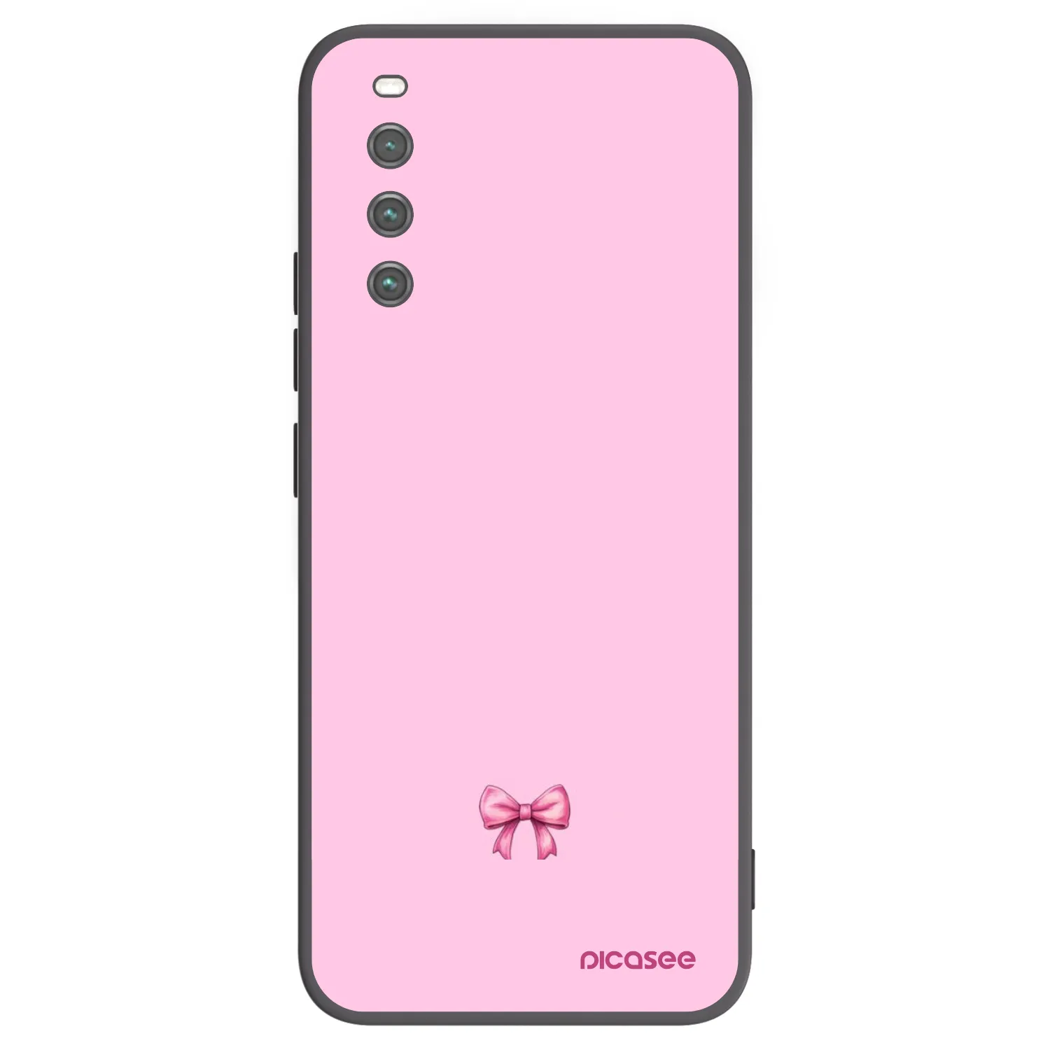 Picasee Μαύρη θήκη σιλικόνης για Sony Xperia 10 IV 5G - Blush bow