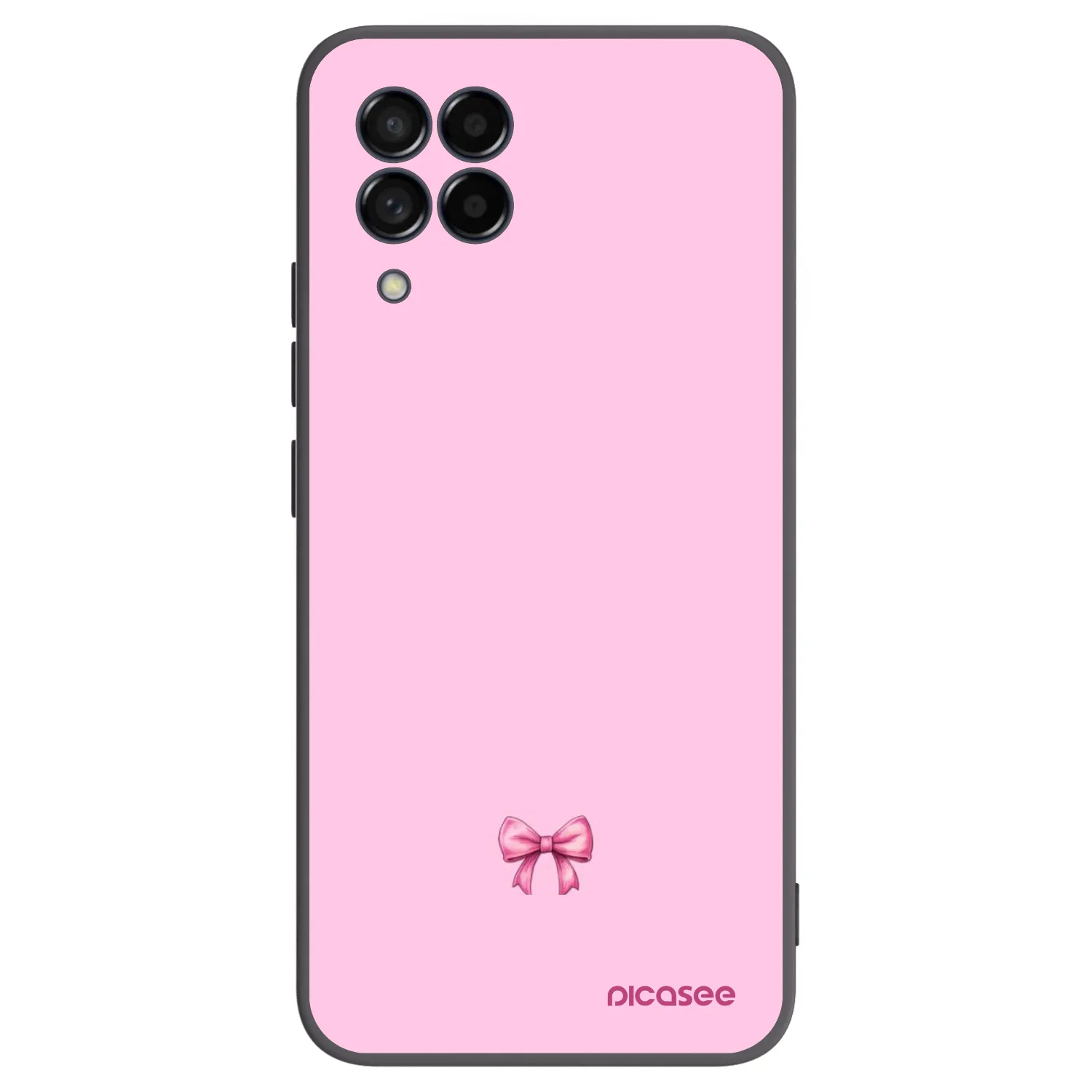 Picasee Μαύρη θήκη σιλικόνης για Samsung Galaxy M53 5G - Blush bow