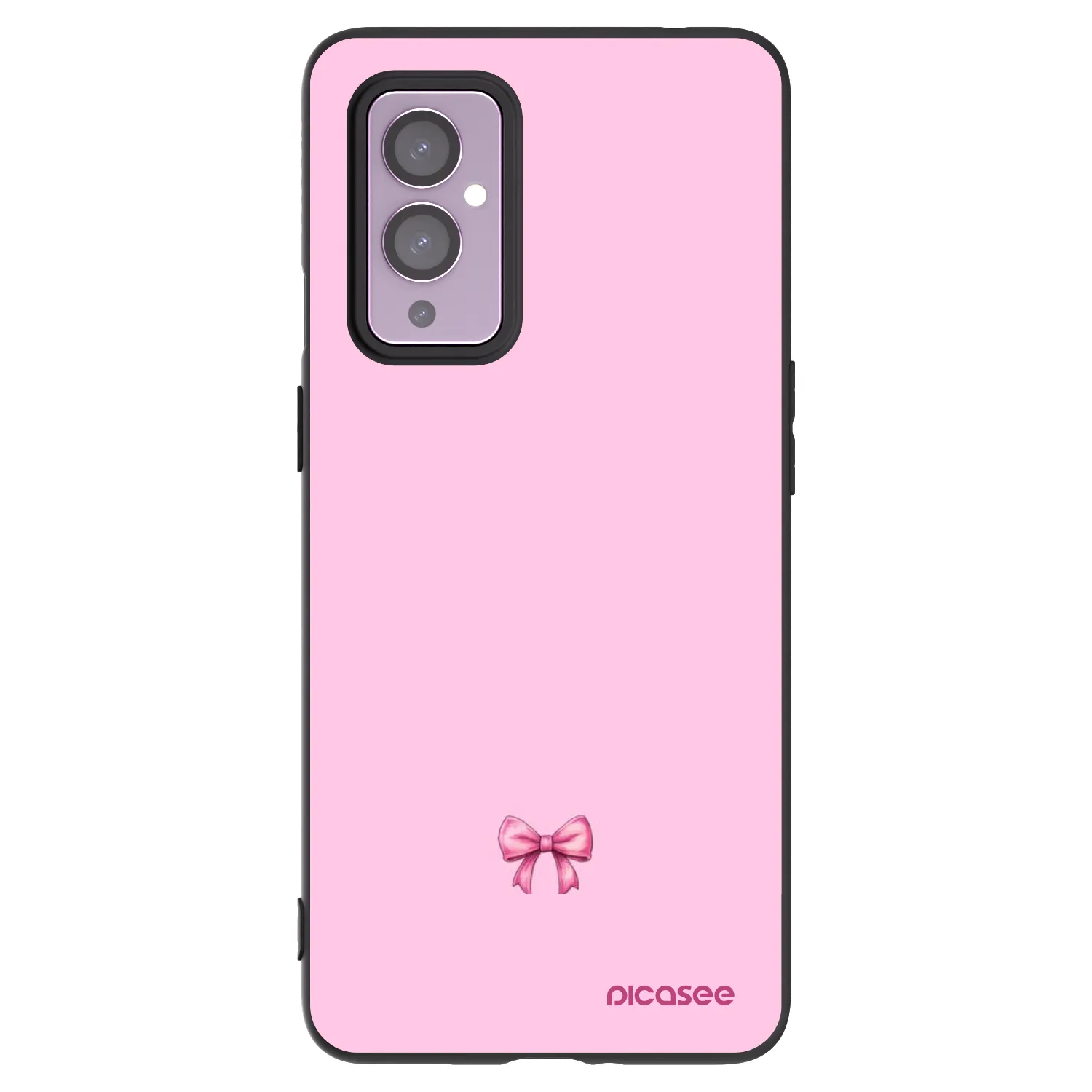 Picasee Μαύρη θήκη σιλικόνης για OnePlus 9 - Blush bow