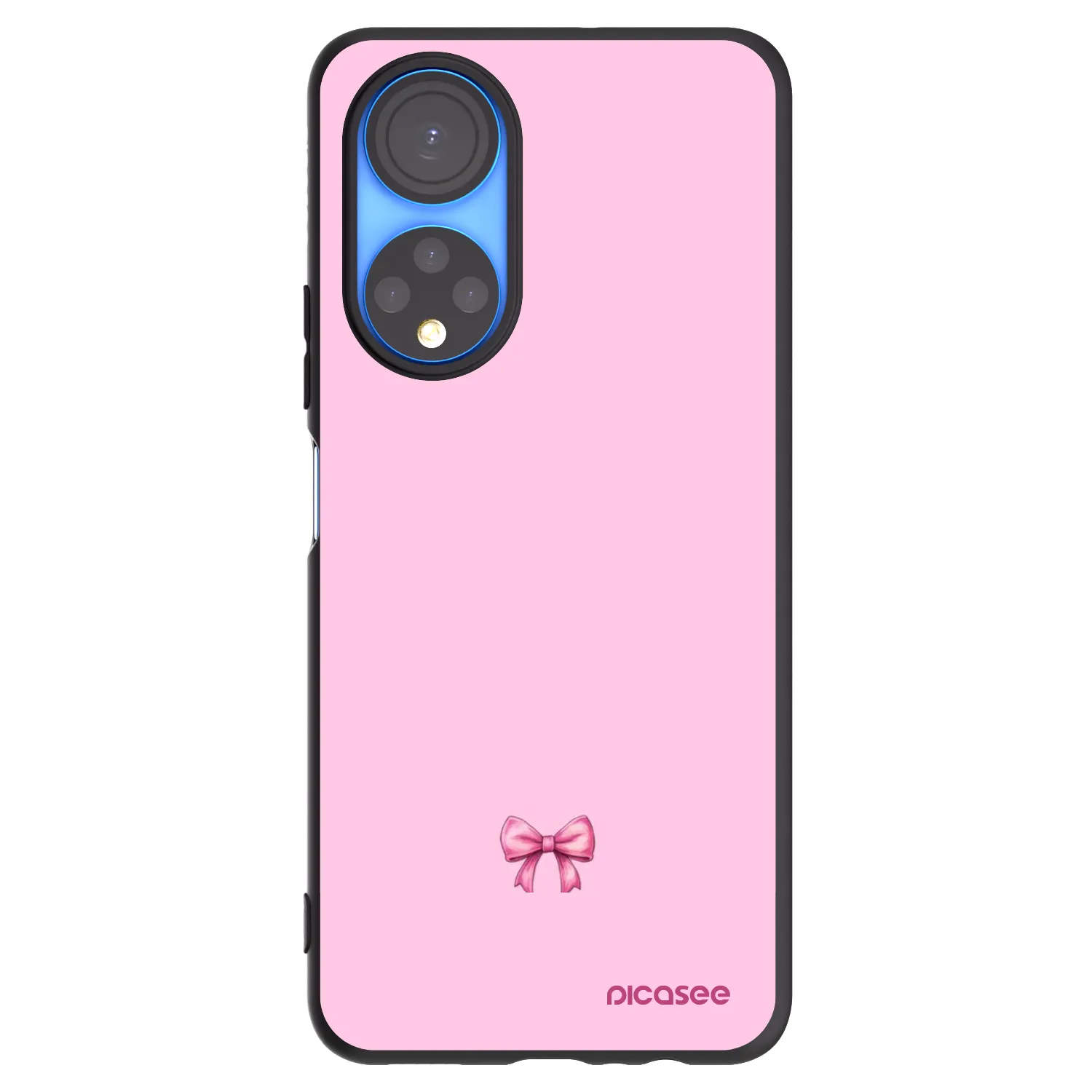Picasee Μαύρη θήκη σιλικόνης για Honor X7 - Blush bow