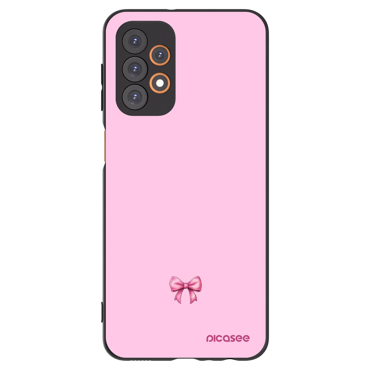 Picasee Μαύρη θήκη σιλικόνης για Samsung Galaxy A23 A236B 5G - Blush bow