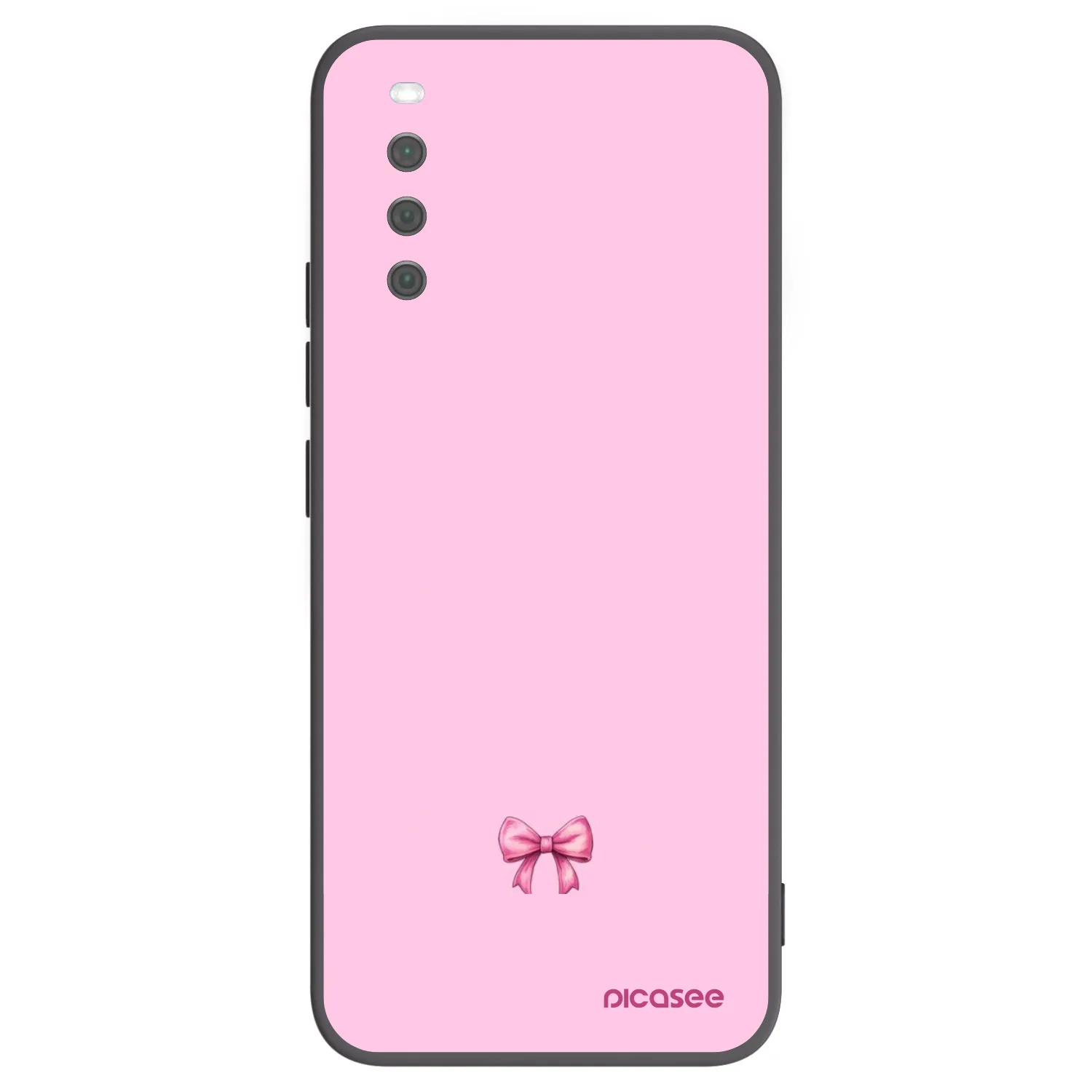 Picasee Μαύρη θήκη σιλικόνης για Sony Xperia 10 III - Blush bow